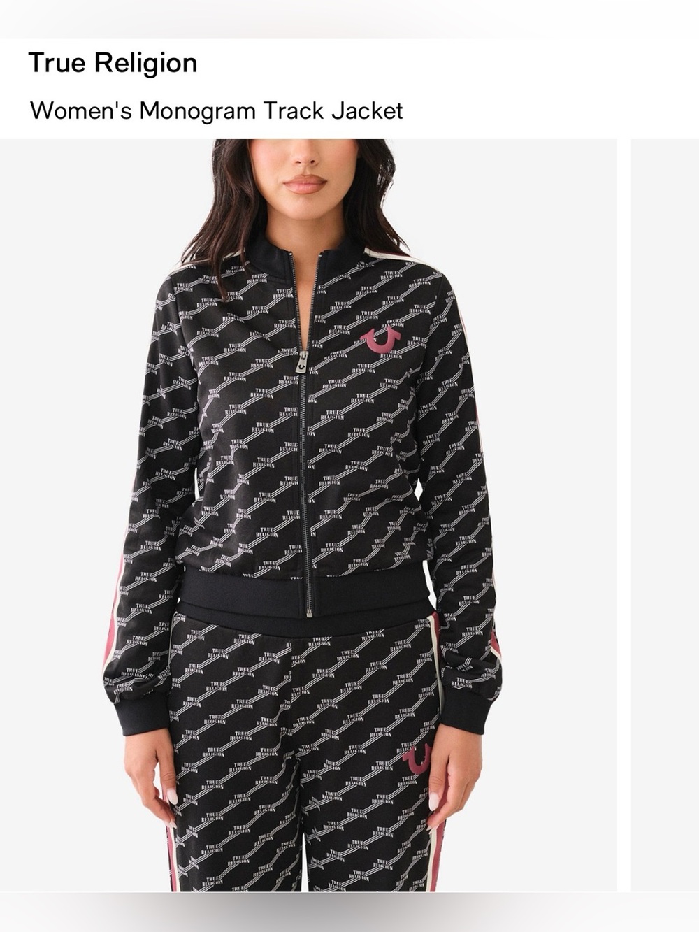 True Religion Monogram Track Jacket